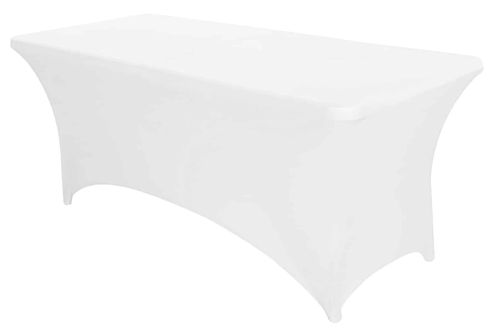 Obrus uniwersalny pokrowiec na stół cateringowy 240 cm 8FT biały elastyczny MultiGarden – zdjęcie 3