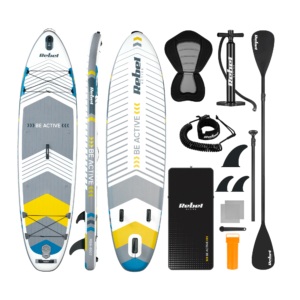 Deska SUP pompowana z siedziskiem do pływania 335 cm wiosło zestaw Rebel