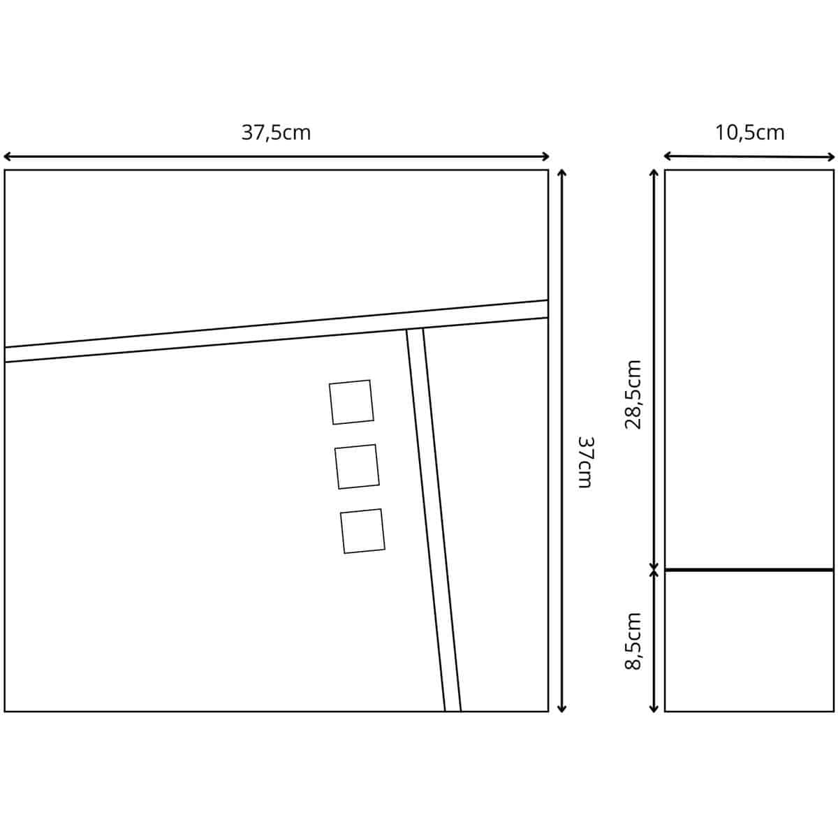 Skrzynka na listy 37x37x10.5cm 1067544 SASKA GARDEN – zdjęcie 5