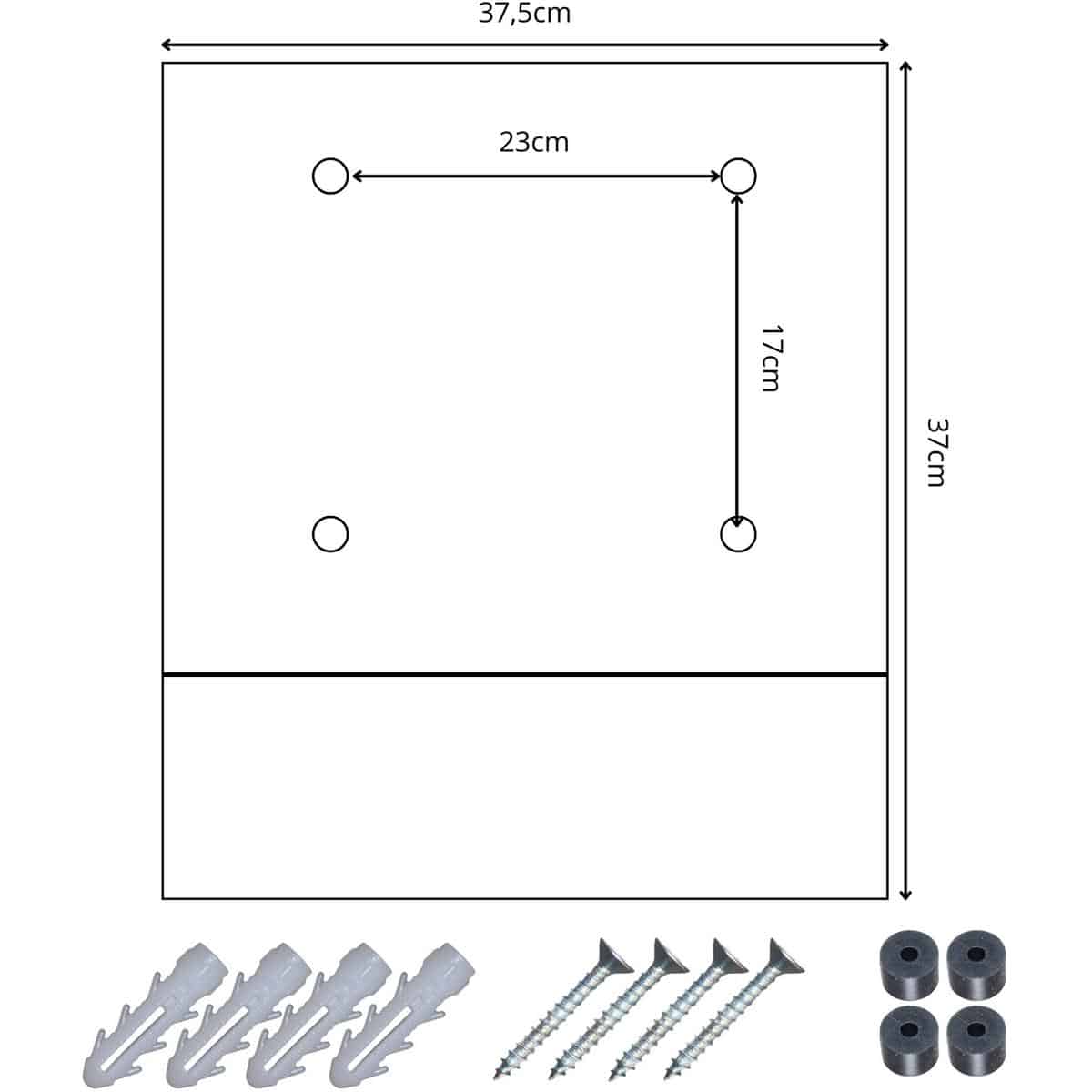 Skrzynka na listy 37x37x10.5cm 1067551 SASKA GARDEN – zdjęcie 7