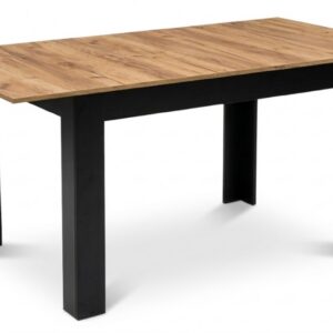 Stół rozkładany prostokątny 120-160x80 cm do kuchni jadalni dla 4-6 osób dąb craft