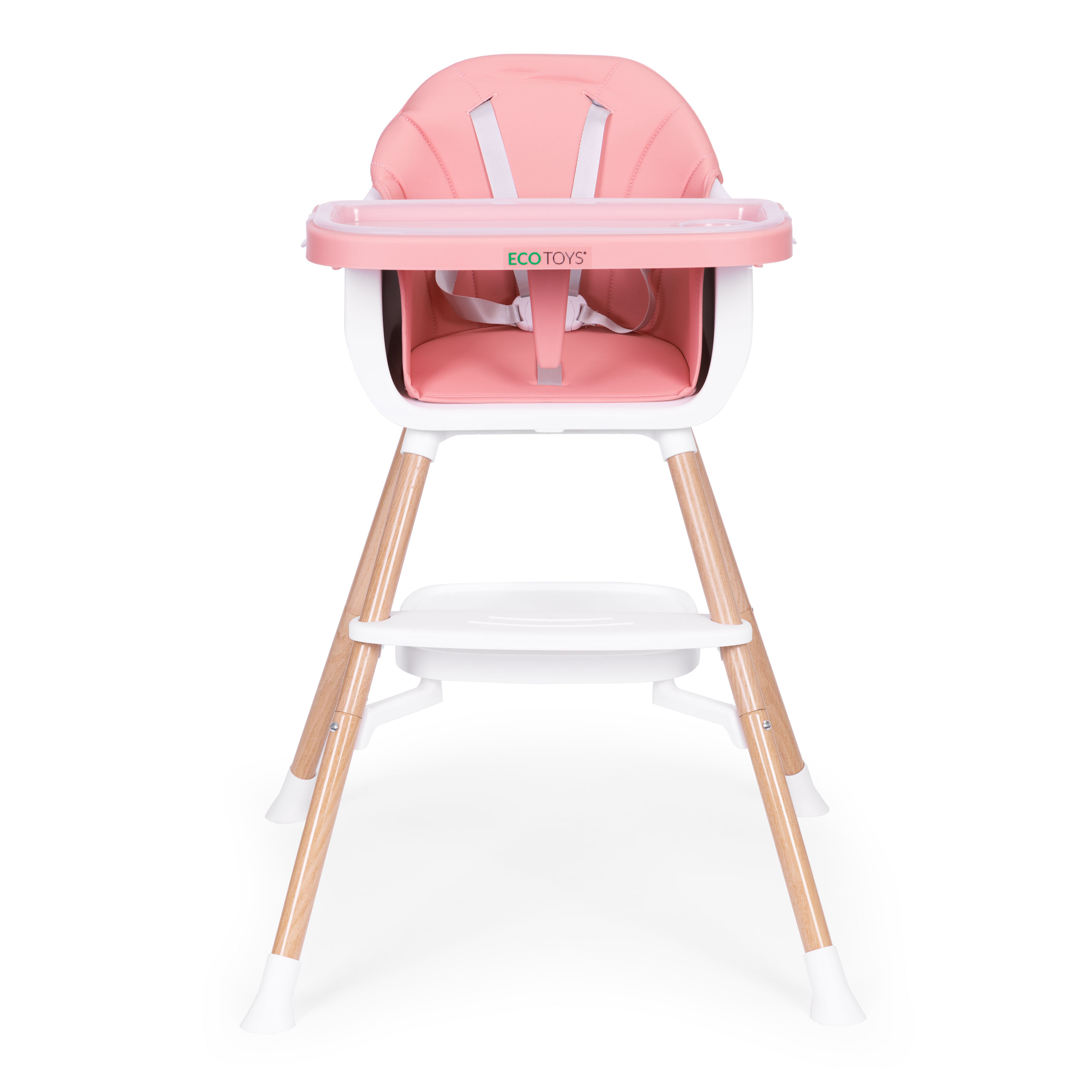 Fotelik krzesełko do karmienia dzieci 2w1 różowy ECOTOYS - obrazek 2