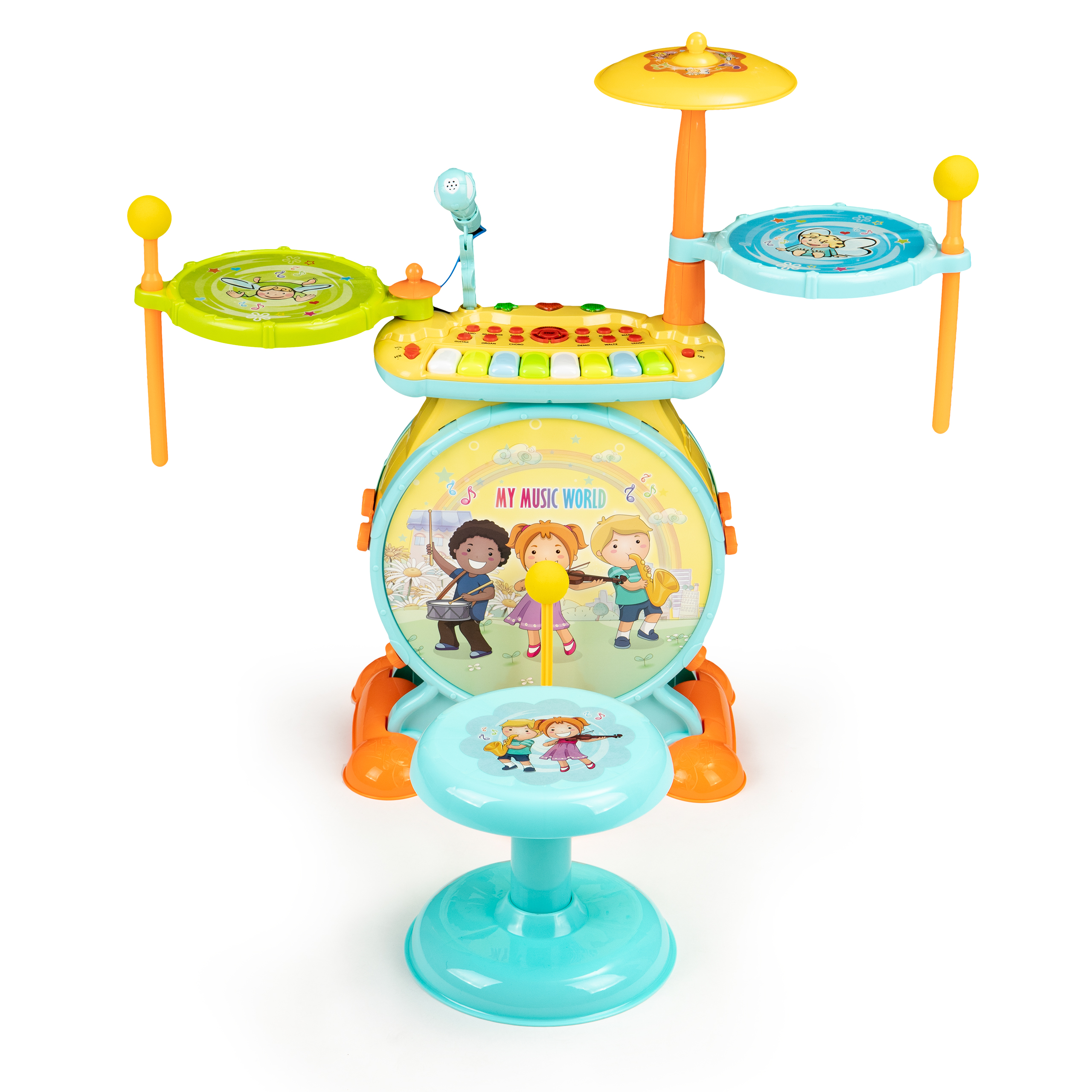 Perkusja organki 2w1 mikrofon karaoke mp3 led - obrazek 2