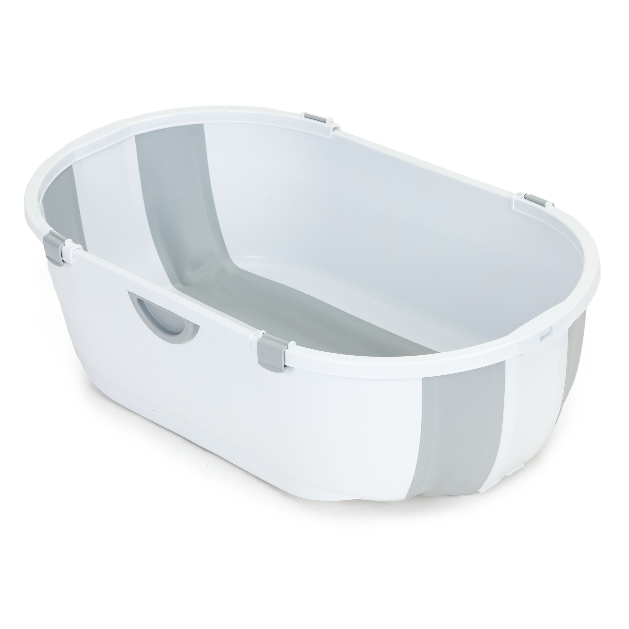 Wanienka dla dzieci wanna turystyczna składana odpływ szara ECOTOYS - obrazek 2
