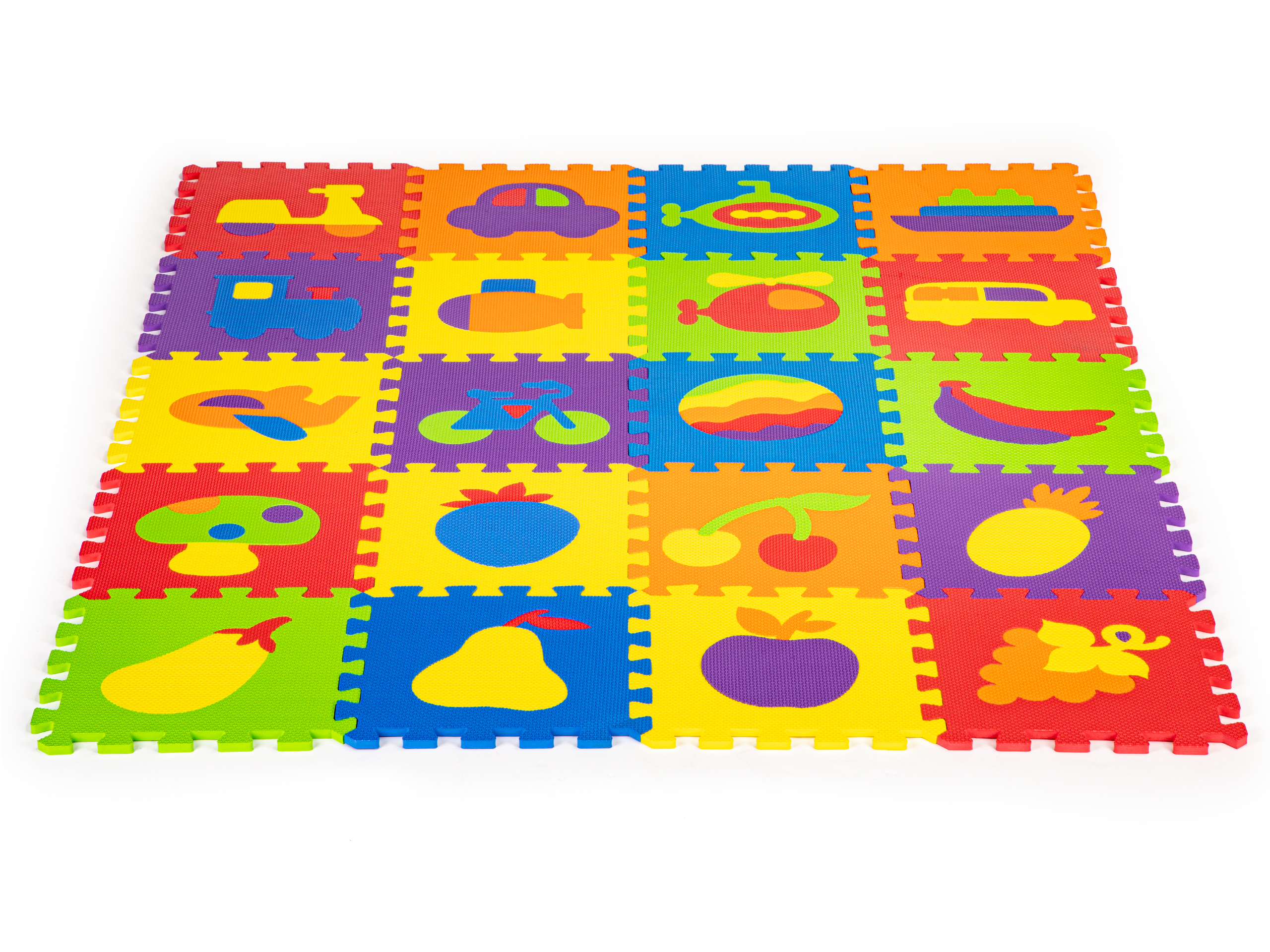 Mata piankowa edukacyjna EVA puzzle 20 elementów 148x119 cm ECOTOYS - obrazek 2