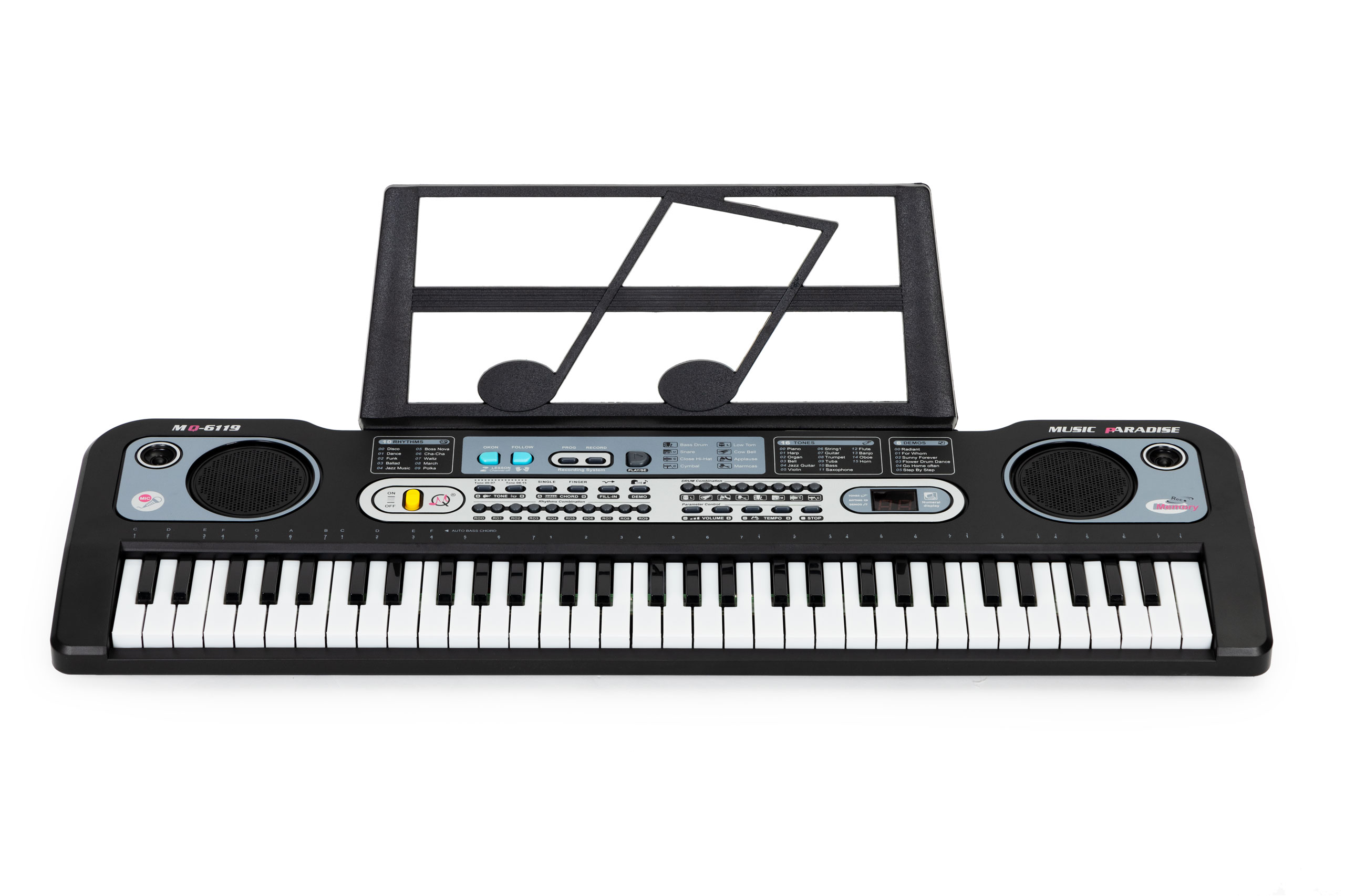Duży keyboard pianino z mikrofonem dla dzieci + zasilacz - obrazek 2