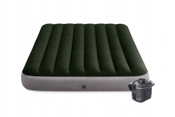 Materac duży dmuchany 203x152 cm dwuosobowy elektryczna pompka gratis INTEX 64779 - obrazek 2