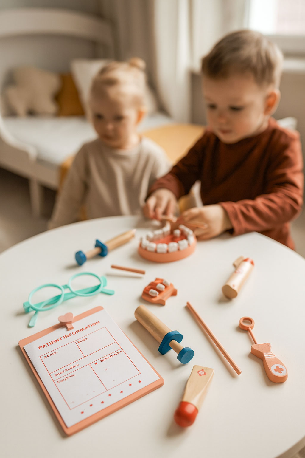 Drewniany zestaw małego lekarza torba medyczna dla dzieci 28 elementów ECOTOYS - obrazek 3