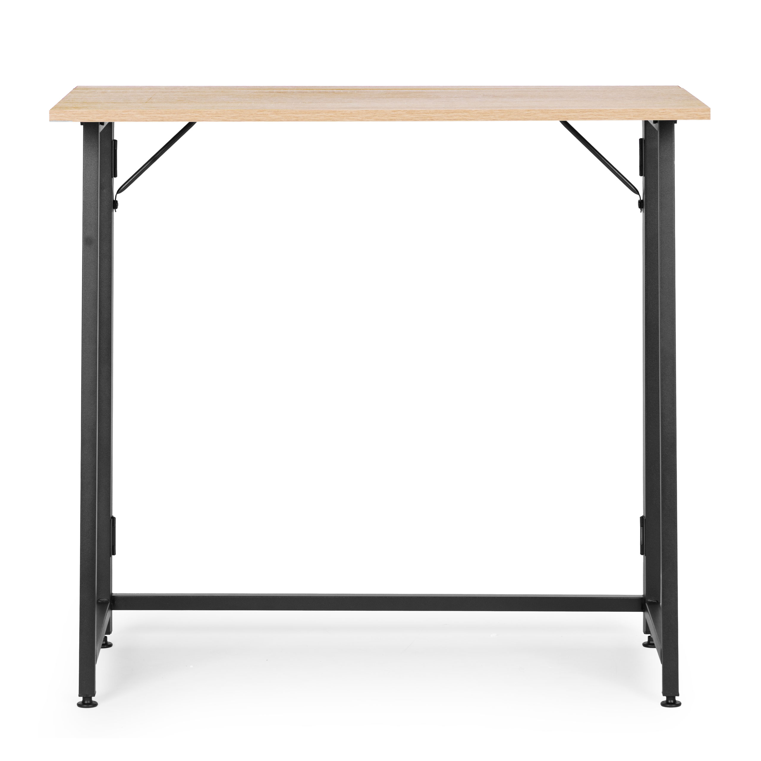 Biurko komputerowe składane 80x45 cm stolik pod laptopa loft jasny dąbModernHome - obrazek 4