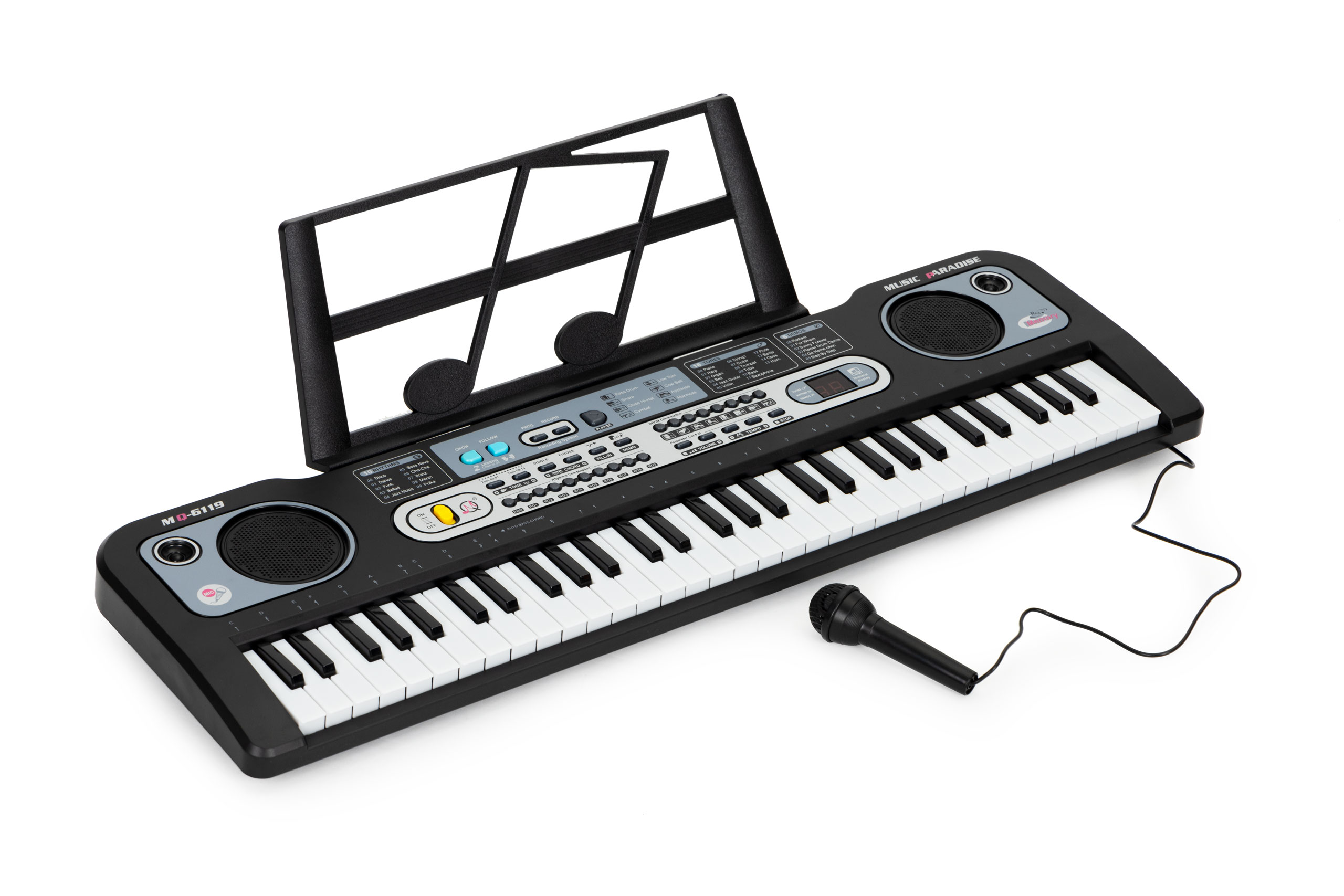 Duży keyboard pianino z mikrofonem dla dzieci + zasilacz - obrazek 4